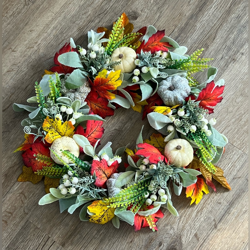 Artificial Autumn Fall Wreath